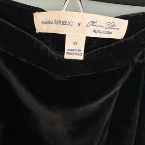 Banana Republic Luxe Black Velvet Maxi Skirt